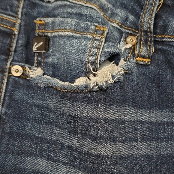 KanCan ● High Rise Fray Hem Ankle Skinny Jeans for Women's Destresed Blue Sz 27 - Picture 8 of 11